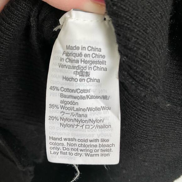 J.Crew Mercantile V-neck‎ Cardigan Sweater Black Wool Blend XS - Picture 5 of 6